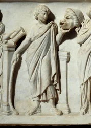 A Muse Holding a Mask of the Comedy (detail)