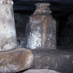 Ancient Rome, Archaic Period: Temple Built Under the Lapis Niger in the Roman Forum and Bearing One of the Oldest Inscriptions in Latin. 6th Century BC Italy