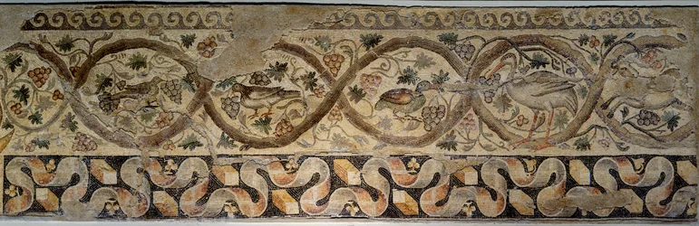 Ancient Rome: Mosaic of the Seasons Representing Flowers and Animals