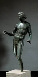 Apollo. Bronze statue from Mansat La Courriere, Creuse. 1st to 2nd century AD. Paris, Louvre Museum