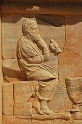 Bas-reliefs on the Proscenium of the Roman theatre, Sabratha, Libya, 2nd century AD