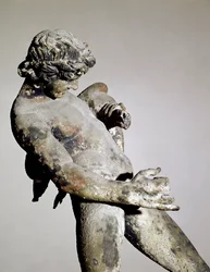 Detail of a Faun (bronze sculpture)
