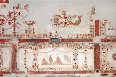 Detail of decoration in the Domus Aurea in Rome