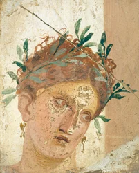 Face of a young girl, from Herculaneum, Campania. Roman Civilization, 20-10 BC