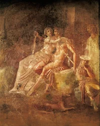 Fresco depicting Ares and Aphrodite