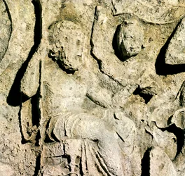 Frieze depicting King Priam and Hecuba (detail)