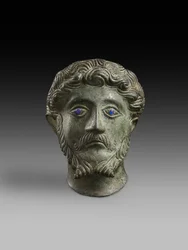Head of Male with Inlaid Eyes 
