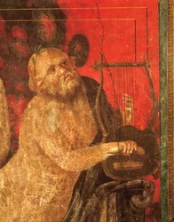 Initiation rites of the cult of Dionysus, fresco from the Villa Dei Mysteri