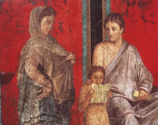 Initiation rites of the cult of Dionysus, fresco from the Villa Dei Mysteri