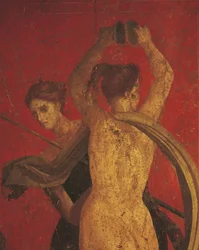 Initiation rites of the cult of Dionysus, fresco from the Villa Dei Mysteri