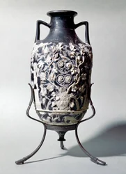 Little Amphora Called Blue Vase Showing a Dionysian Scene