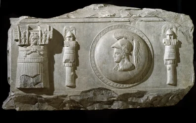 Marble relief fragment from the Plaza de la Consolazione in Rome