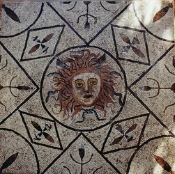 Medusa, Roman mosaic from the House of Orpheus, 3rd century AD