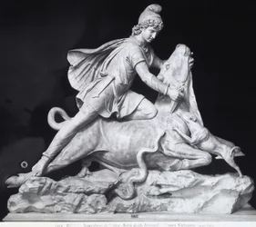 Mithras slaying the bull, the representation of the Mithraic cult