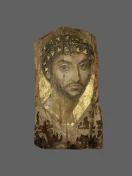 Mummy portrait of a man, Egypt, Fayum region
