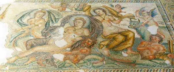Nereides and Bythos, House of Aion, Paphos, Cyprus