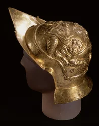 Parade Helmet, Depicting Cupids in a Chariot Race, from the Roman Site at Newstead, Melrose