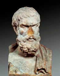 Portrait of Epicurus, Greek Philosopher