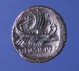 Representation of a galley. Pompey the Great (Gnaeus Pompeius Magnus)
