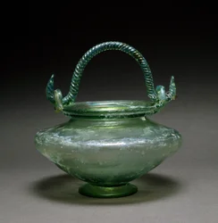 Roman art: biconic vase. 1st century AD. From La Antigua. Museo Nacional de Arte Romano Merida, Spain
