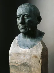 Roman art: bust of the banker Lucius Caecilius Iucundus (circa 20-69 AD). 1st century AD. From Pompeii. Naples, Museo Archeologico Nazionale
