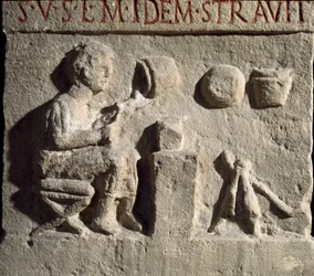 Low relief representing a potter