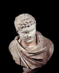 Roman Art: Marble Bust of Caracalla, Emperor from 211 to 217 AD
