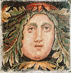 Mosaic Representing the Head of a Marine Deity (3rd Century AD)