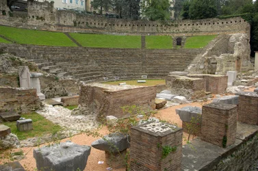 Roman Art: View of the Roman Theatre, Trieste Italy