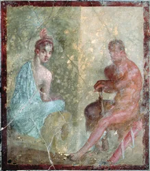 Seated Couple, Pompei, Italy (fresco)