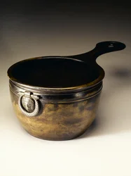 Skillet with tinned inside, from Dowalton Loch Crannog, Wigtownshire