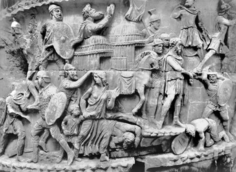 The Emperor Arriving at a Village While it is Being Sacked (detail)