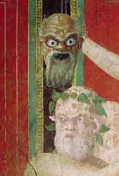 The Head of the Elderly Silenus, Above which is a Silenus Mask, East Wall, Oecus 5