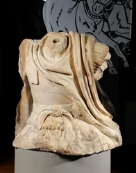 Torso of Lucio Licinio Murena Inspired by the Horseback Alexander of the Bronze Group of Lysippos Dedicated to Dion, 67 AD