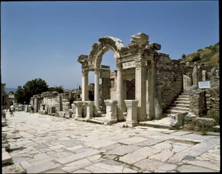 View of the temple of Hadrian