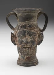 Black Janus Vase
