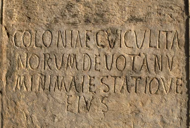 Latin Inscription with the Name of the Colony Cuicul, High Imperial Period