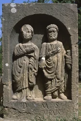 Stela with two human figures, High Imperial Period