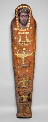 Mummy of a young man, with encaustic portrait, from El-Hibeh