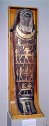 Painted and Gilded Mummy Case of Artemidorus with Encaustic Portrait in the Hellenistic Style, from Hawara