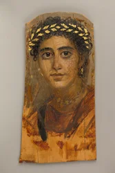 Portrait of a young woman in red