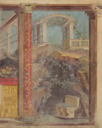 Wall painting from the cubiculum of a villa at Boscoreale, c.50-40 B.C