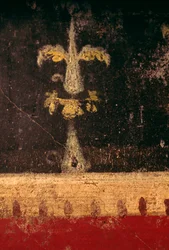 Decorative element, detail from fresco in triclinium of House of the Vettii, Pompeii