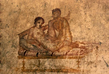 Erotic fresco from House of Vettii, Pompeii