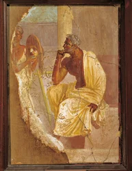Fresco Depicting Actor and Tragic Mask, from Pompei, Italy