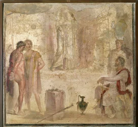 Orestes and Pylades before Iphigenia, fresco