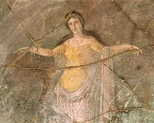 Fresco Depicting Andromeda, House of Priest Amandus, Pompeii, Campania, Roman Civilization