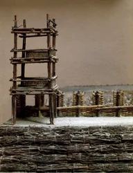 Model reproducing the siege and the battle of Alesia in September 52 BC (detail)