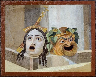 Mosaic with Theatrical Masks, from Villa Adriana, Lazio