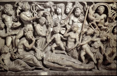 Promethee creating the first man